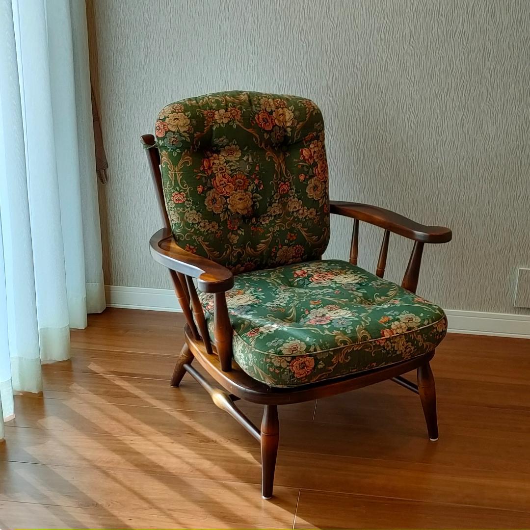 飛騨産業　のりくら　一人掛けソファ　アームチェア　キツツキ　アンティーク