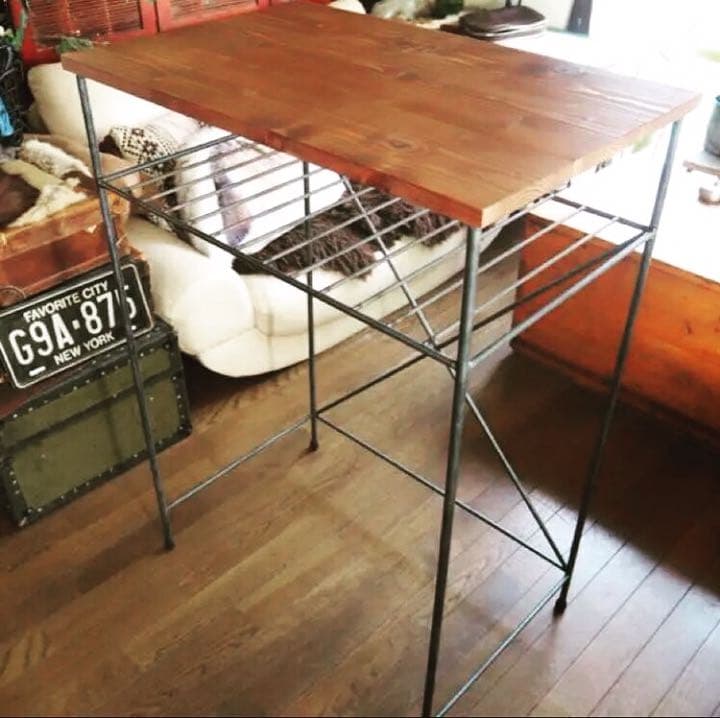 アイアン家具　デスク　カウンター　テーブル　無骨　男前　オーダーメイド　モダン