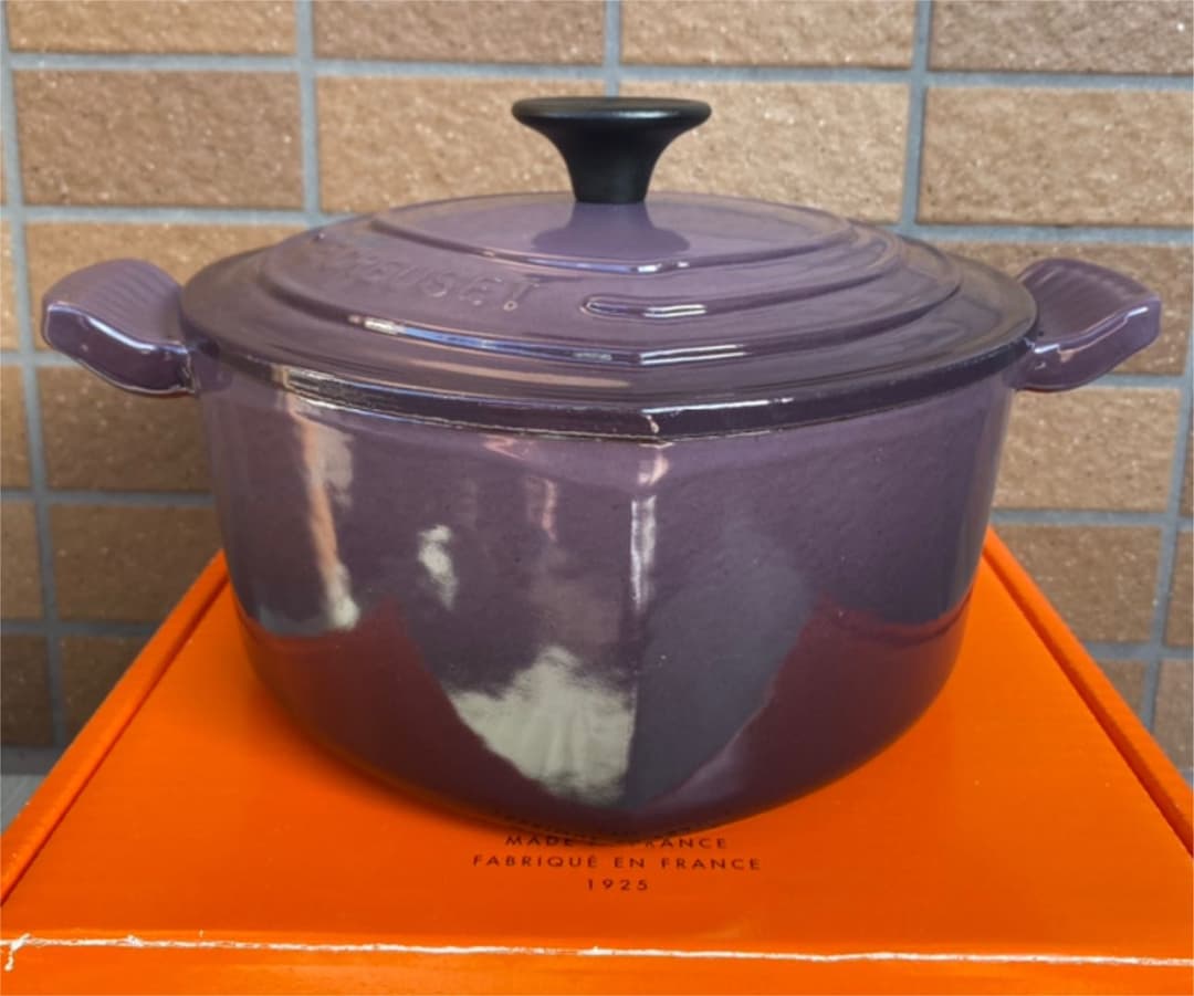ル・クルーゼ　ココットダムール　カシス　両手鍋