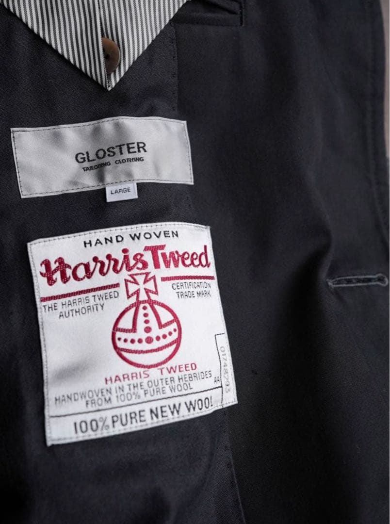 ハリスツイード　HARRIS TWEED ステンカラーコート　美品