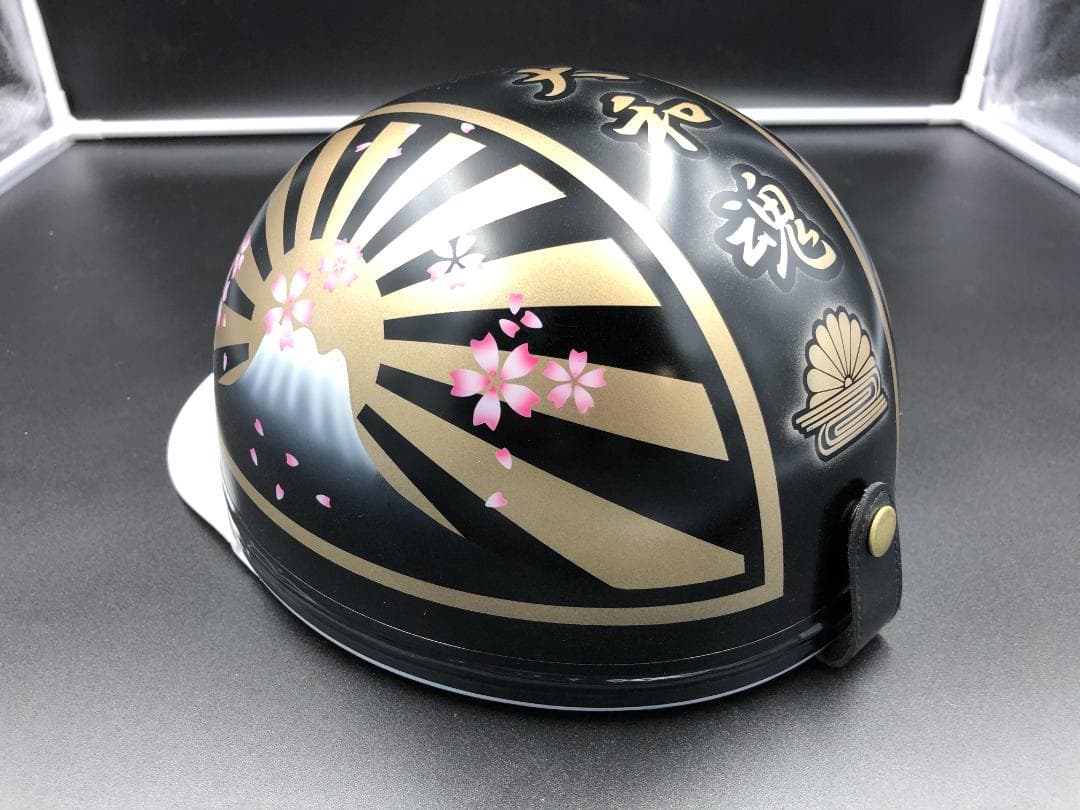コルク半　カスタム　富士日章　三つボタン　黒金　桜　艶消し　高級クリヤ
