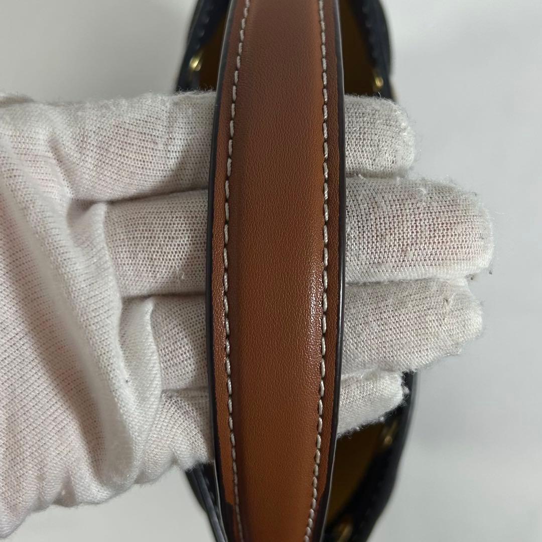 【極美品】トリーバーチ Tモノグラム ジャガード 2way バケットバッグ 巾着