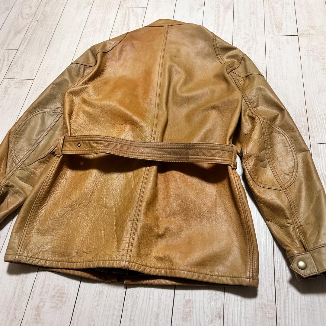 Schott ショット レザージャケット モーターサイクルジャケット キャメル