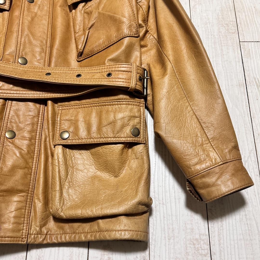 Schott ショット レザージャケット モーターサイクルジャケット キャメル