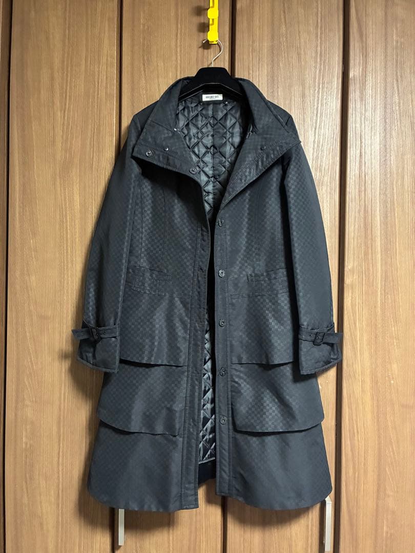 新品　ヒロココシノ コシノヒロコ ヒロコビス チェスターコート　黒■定価7万