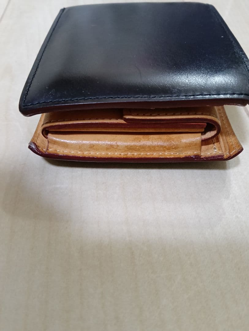 土日発送 GANZO コードバン 折り財布 馬革