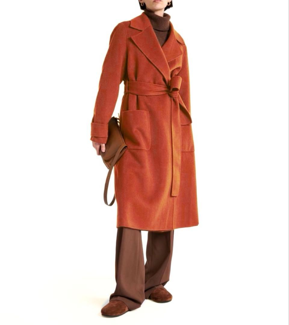 新品タグ付◆JOSEPH ダブルフェイスカシミヤコート38 シナモンカラー21万