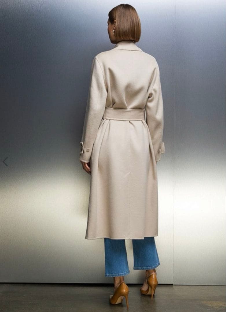 新品タグ付◆JOSEPH ダブルフェイスカシミヤコート38 シナモンカラー21万