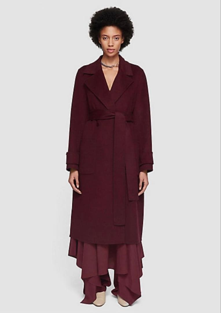 新品タグ付◆JOSEPH ダブルフェイスカシミヤコート38 シナモンカラー21万