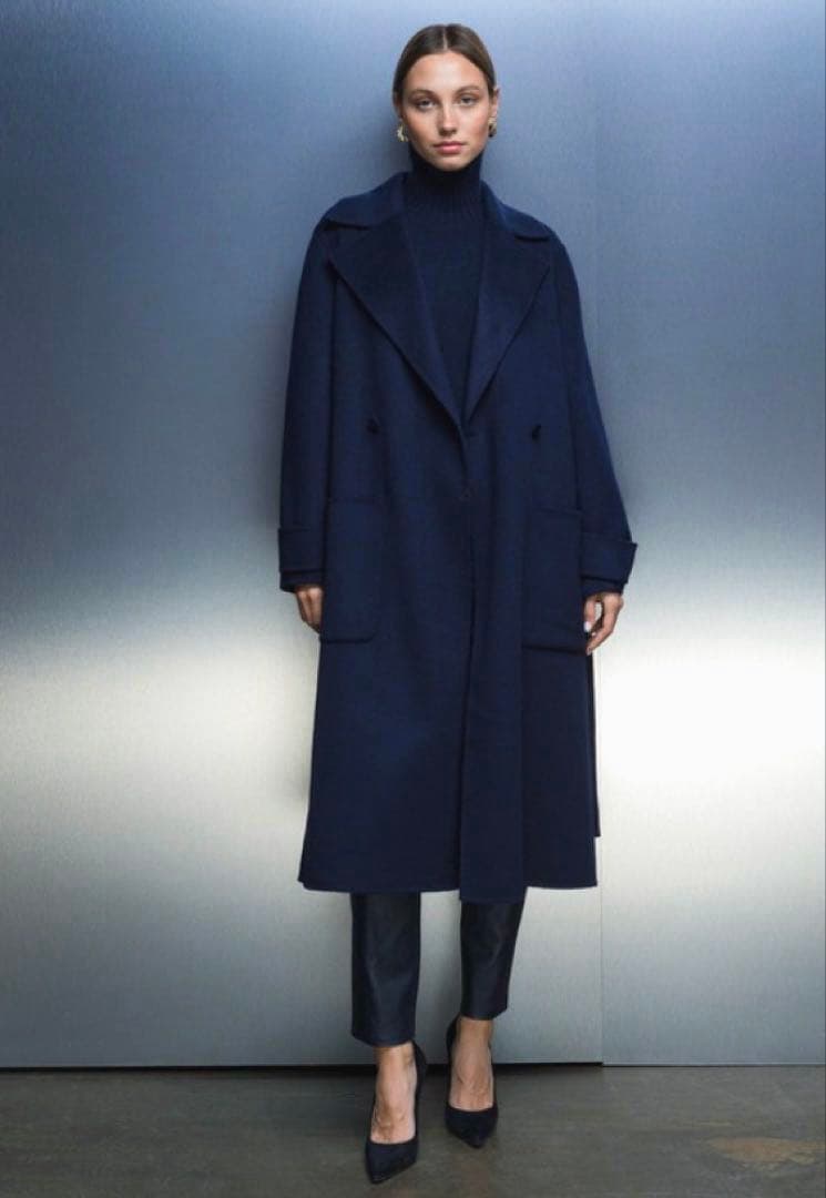 新品タグ付◆JOSEPH ダブルフェイスカシミヤコート38 シナモンカラー21万