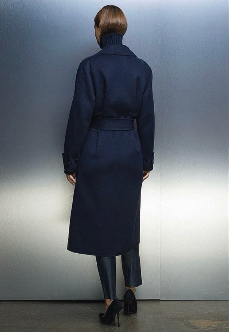 新品タグ付◆JOSEPH ダブルフェイスカシミヤコート38 シナモンカラー21万