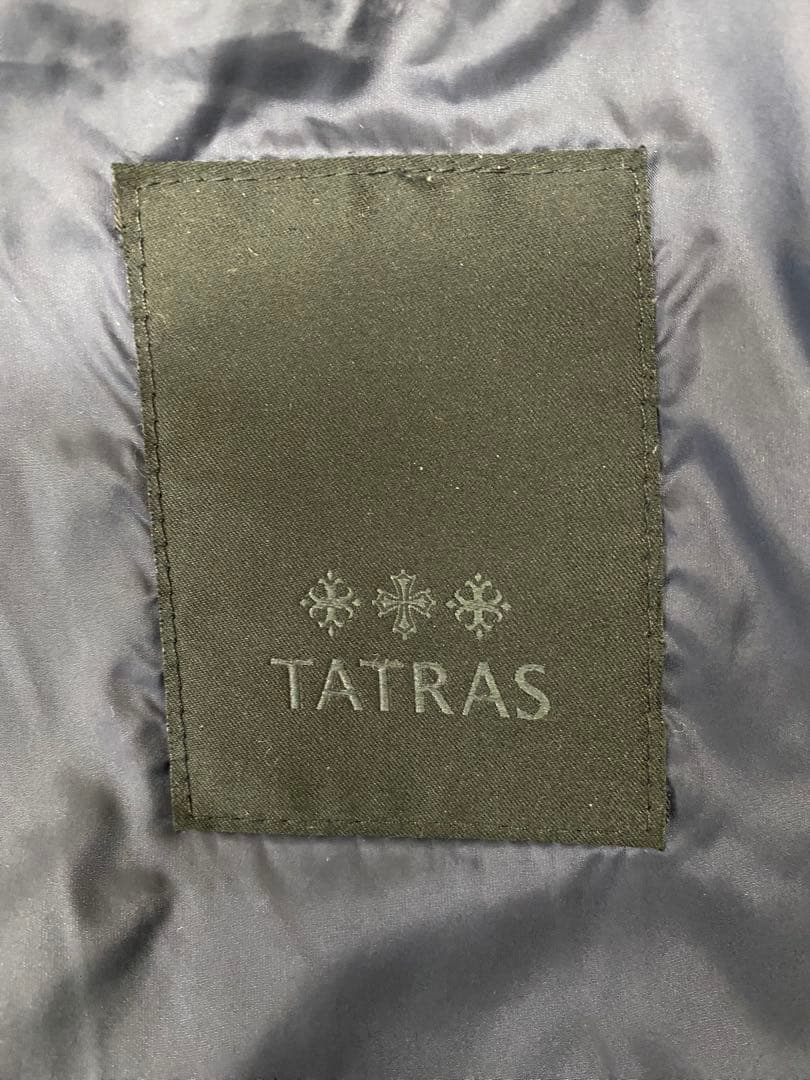 TATRAS ネイビー フード付き ロングダウンジャケット