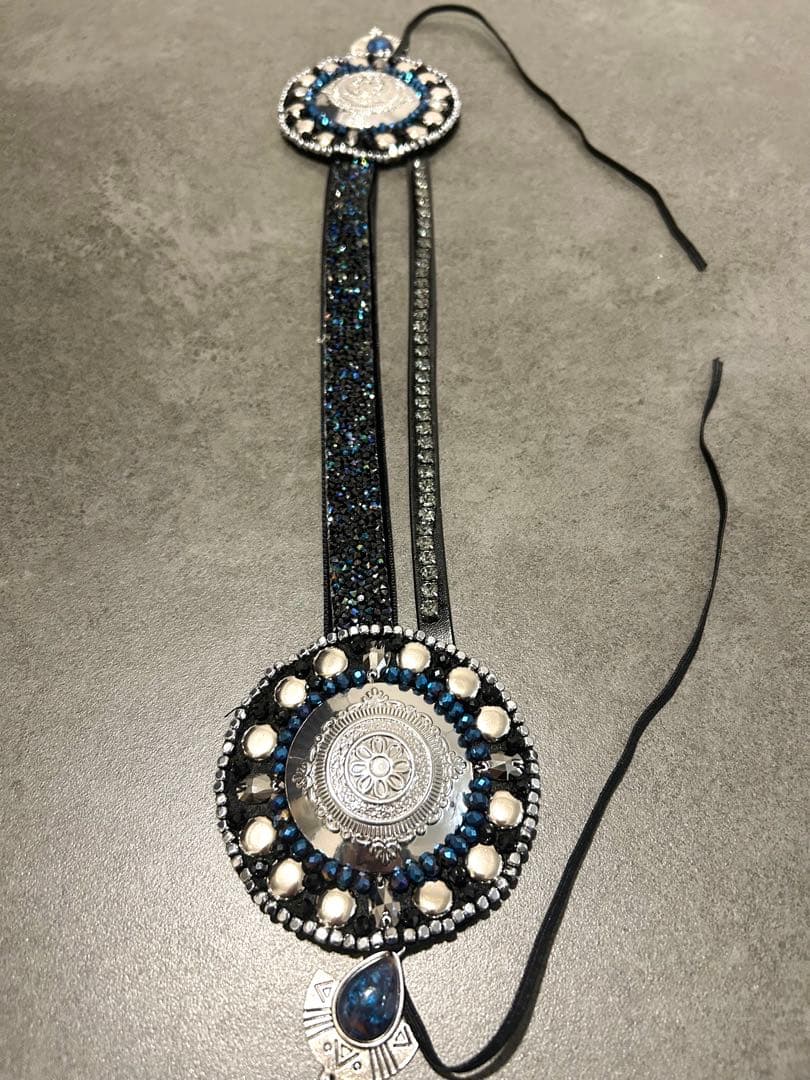 【再値下げ】ヘッドドレス トライバルフュージョン | シルバー×ブルー