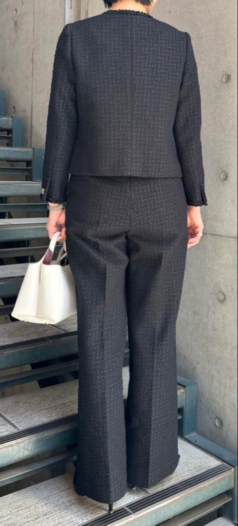 【美品.タグ付き 】ESTNATION ファンシーツイード　オールインワン38