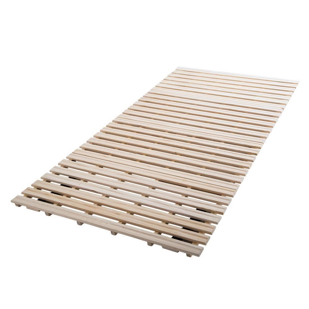 すのこベッド折りたたみ折りたたみベッド 二つ折り天然桐すのこベッド【シングル】