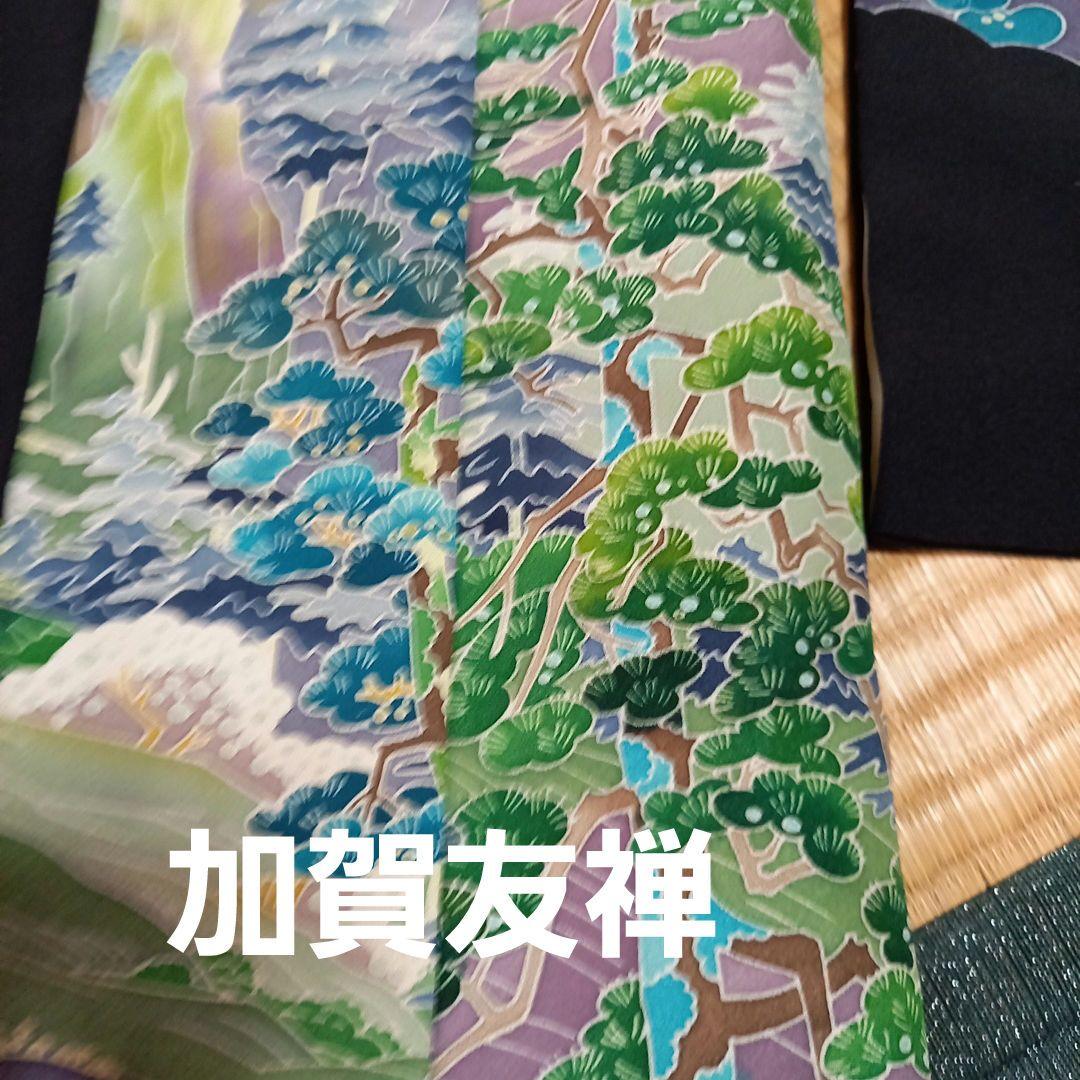 ドール　市松人形18号　正絹　着物　黒留袖　加賀友禅　大きな子　ビスク　床飾り