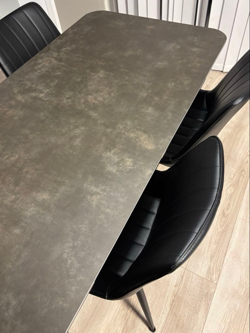 150cm セラミックテーブル モダンデザイン　椅子セット