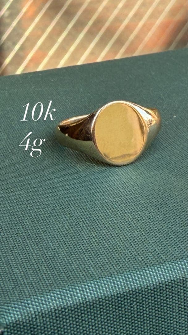 10金　シグネットリング　台座リング