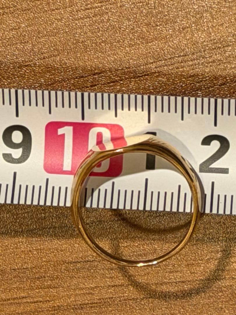 10金　シグネットリング　台座リング