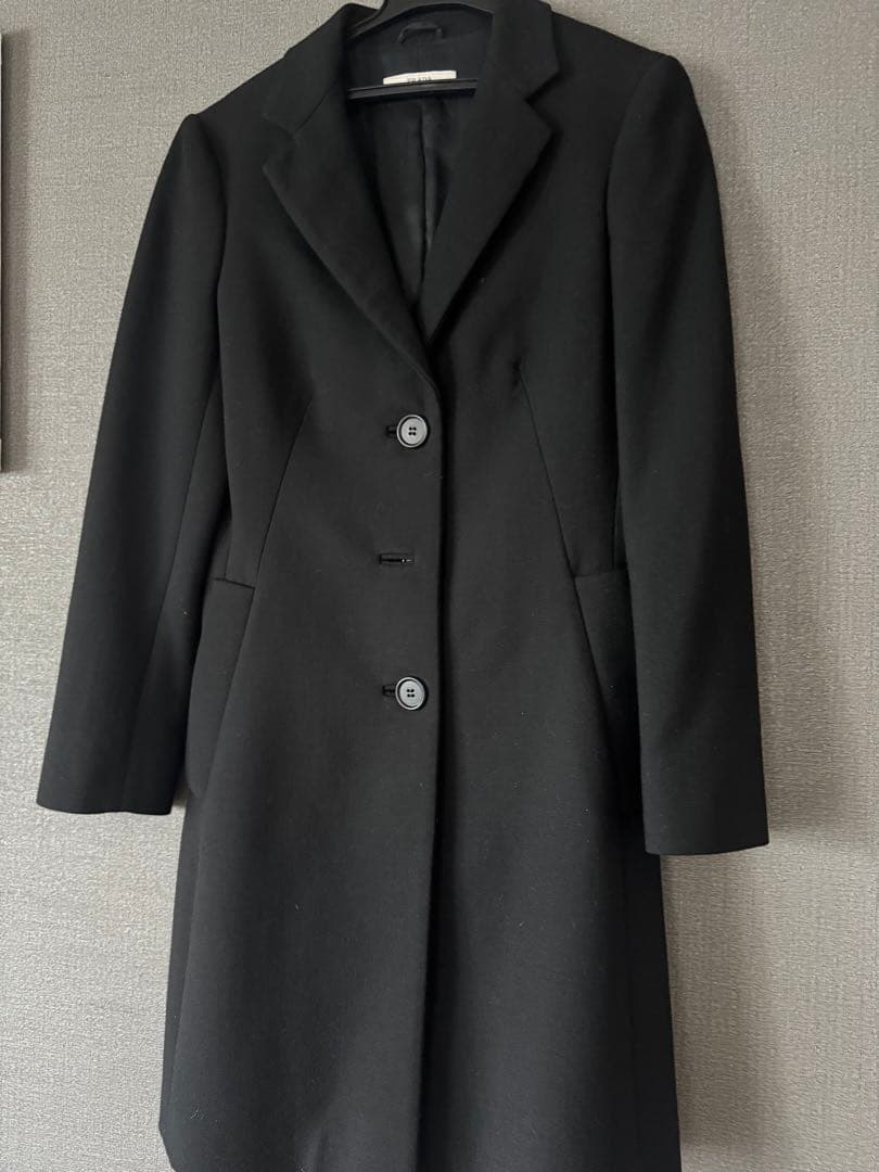 プラダPRADA ブラック チェスターコート サイズ36