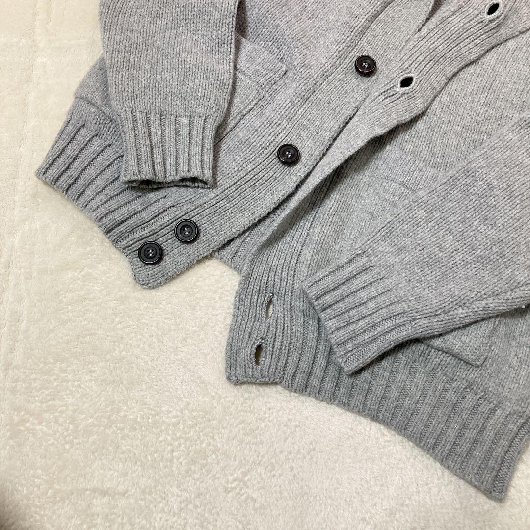 【美品】JOHN SMEDLEY カシミヤ混 ショールカラー カーディガン S