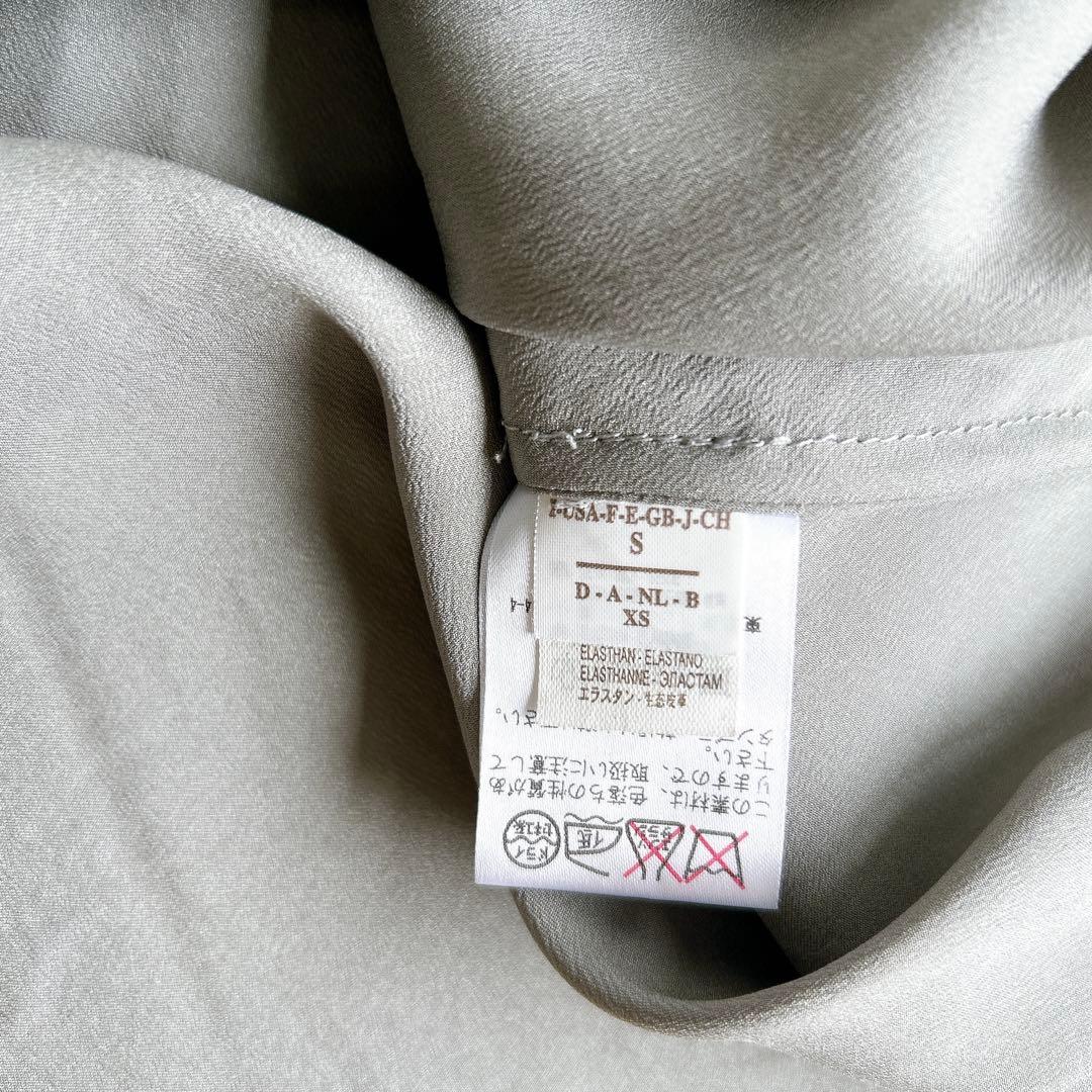 ブルネロクチネリ　ノースリーブワンピース　ドレス　シルク　光沢　S