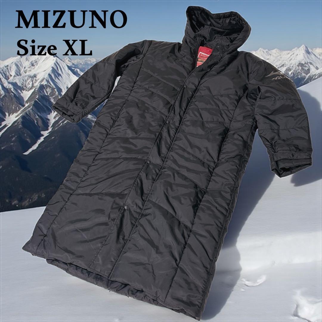 【秋冬】ミズノ ブレスサーモ ベンチコート 中綿ロングコート サッカー XL