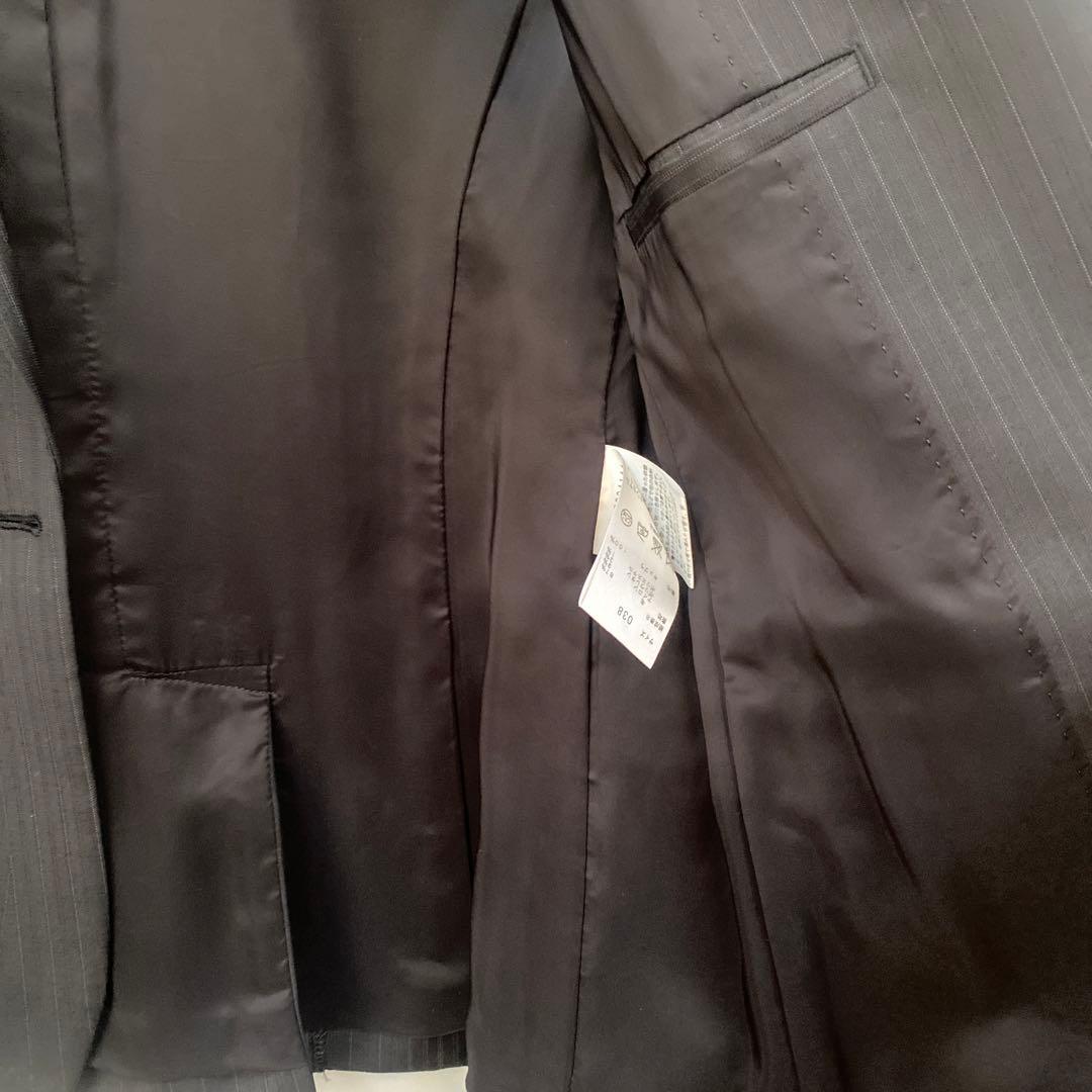 セオリーリュクス　パンツスーツ　セットアップ　ブラック　細ストライプ　M 美品