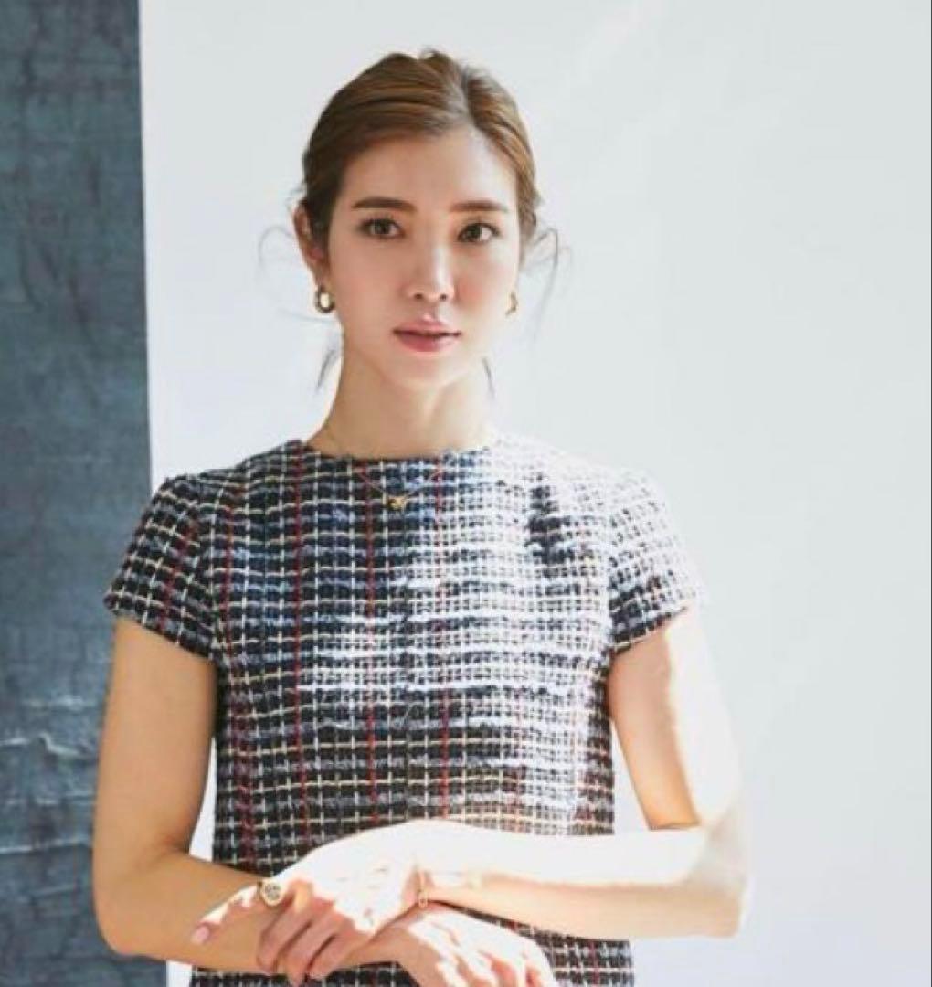 美品　SEVEN TEN ツイード 半袖トップス