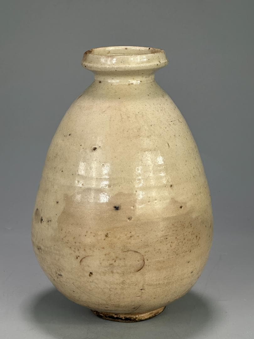 朝鮮古美術　18世紀頃　李朝時代　李朝　白磁　徳利　白磁壺　酒壺　韓国美術古陶磁