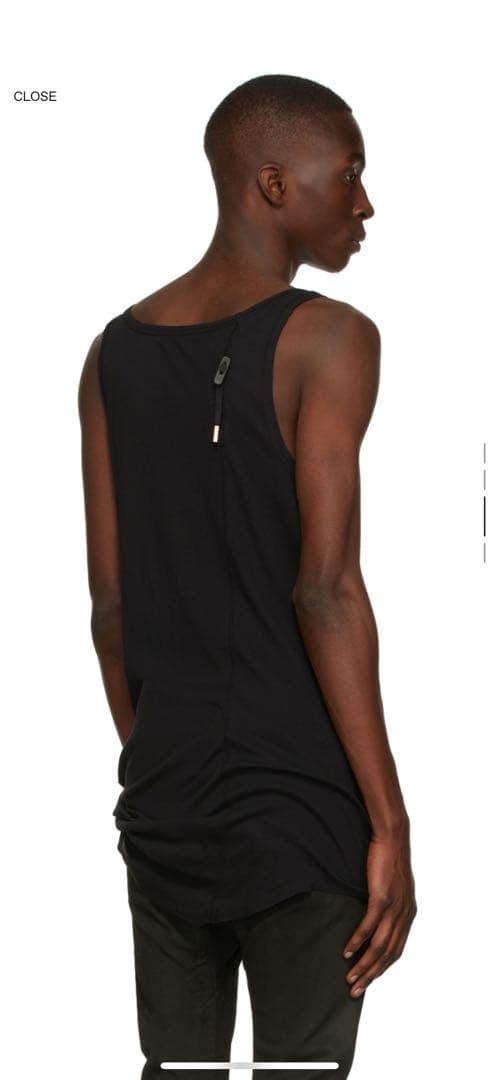 トップス Boris bidjan saberi Black Tank 0.1