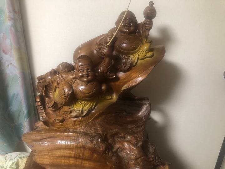 布袋様　大黒様　七福神　一刀彫　鑑賞用　インテリア　コレクション