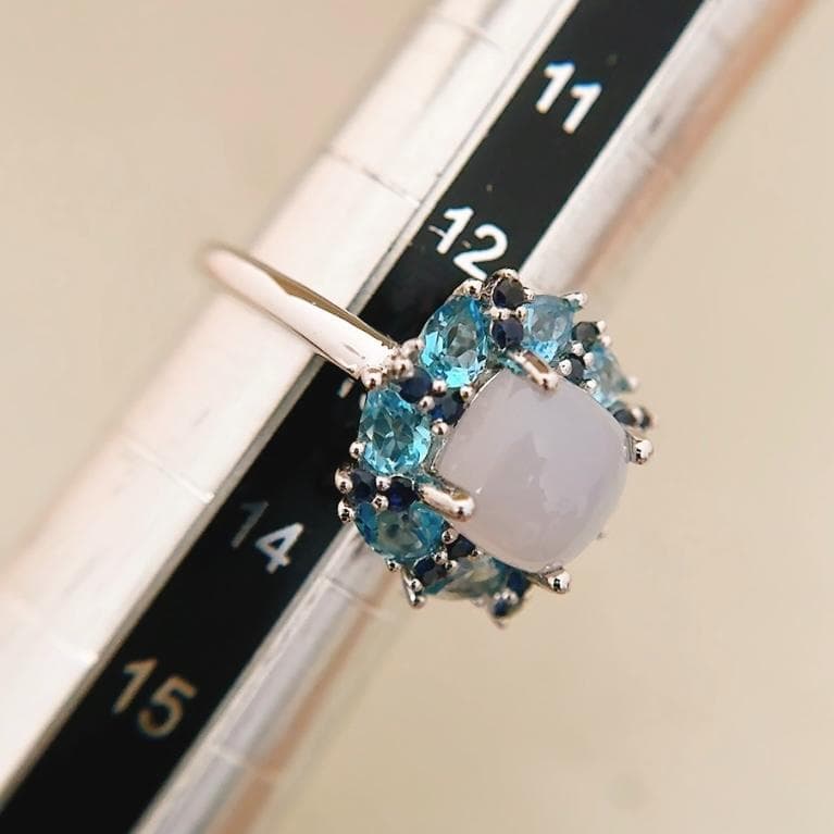 (˶'ᵕ'˶)⸝♡  SV925 天然 サファイア トパーズ カルセドニー