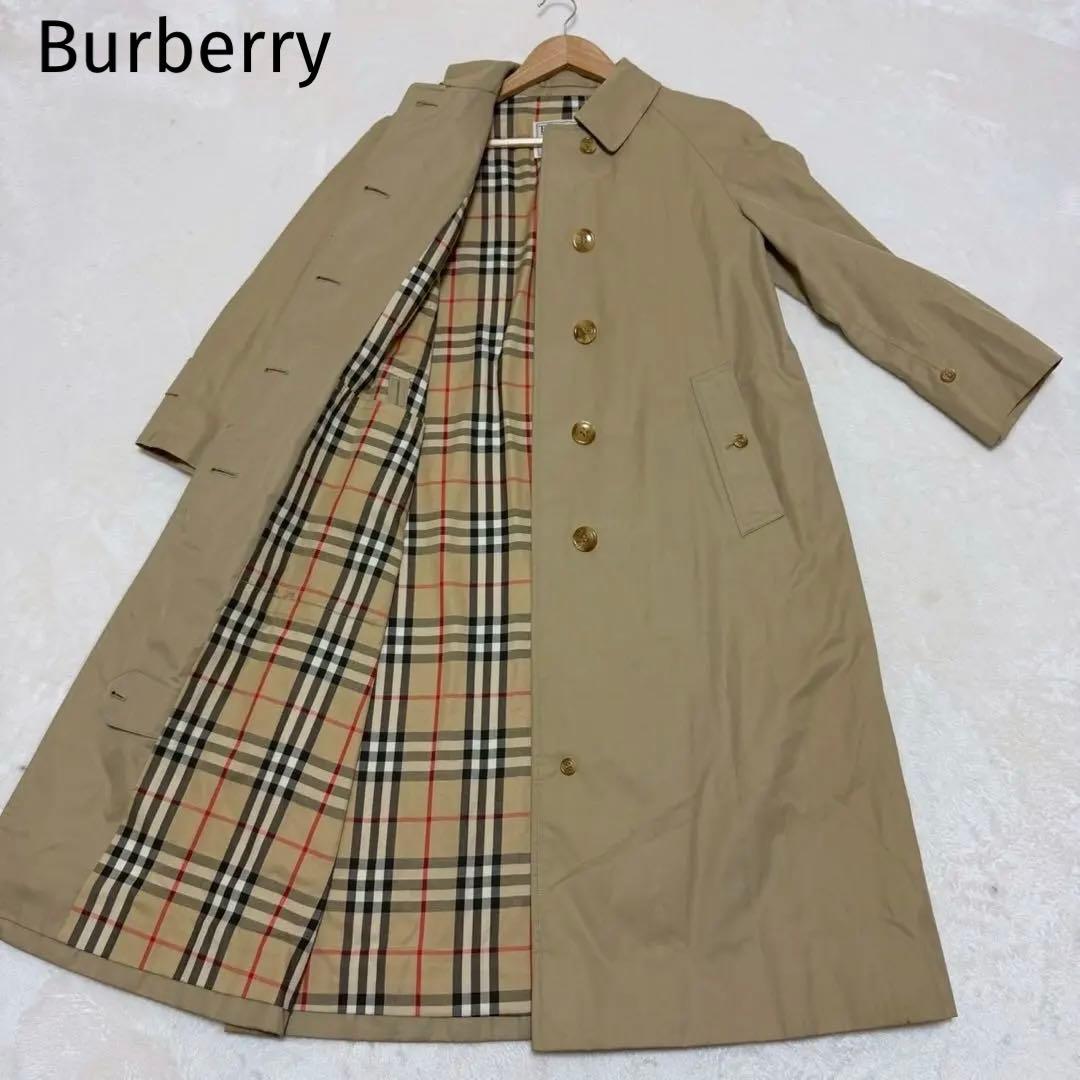 良品✨Burberry バーバリー　ステンカラーコート　ノバチェック　9AB2