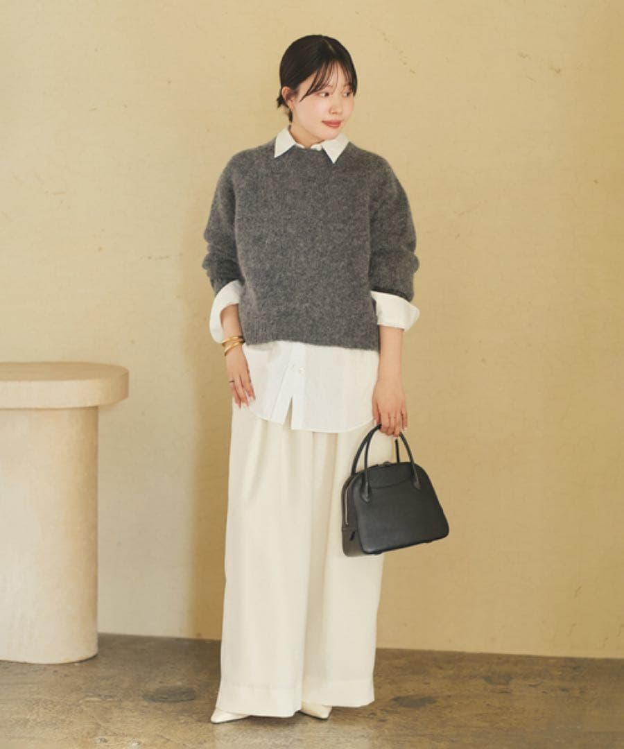 今季完売　Plage mohair mix YOU ニット　ホワイト