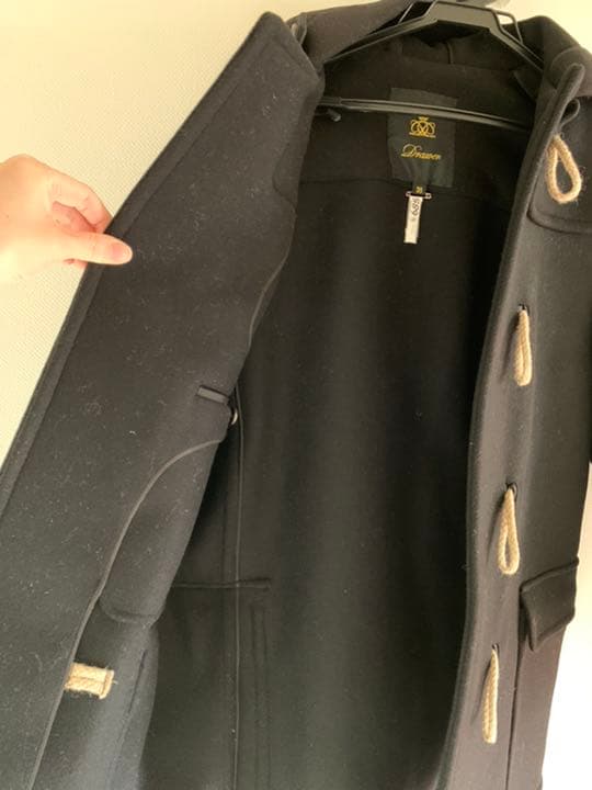 ドゥロワー ダッフルコート　ブラック38