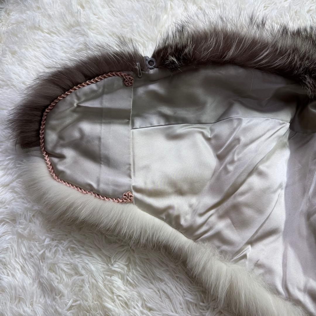美品　SAGA FOX  シルバーフォックス　ショール　金タグ　成人式