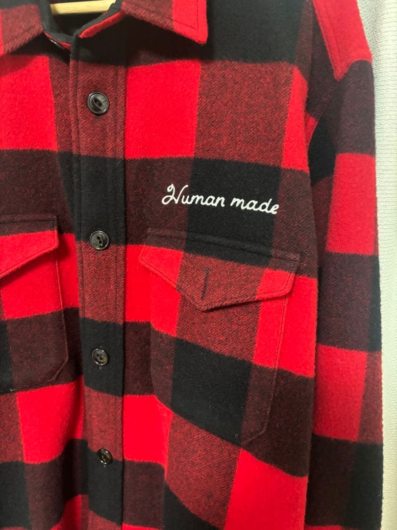 【激レア】22AW Human Made WOOL OVERSHIRT Red