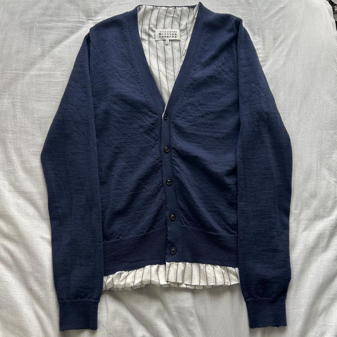 トップス Maison Margiela Navy cardigan