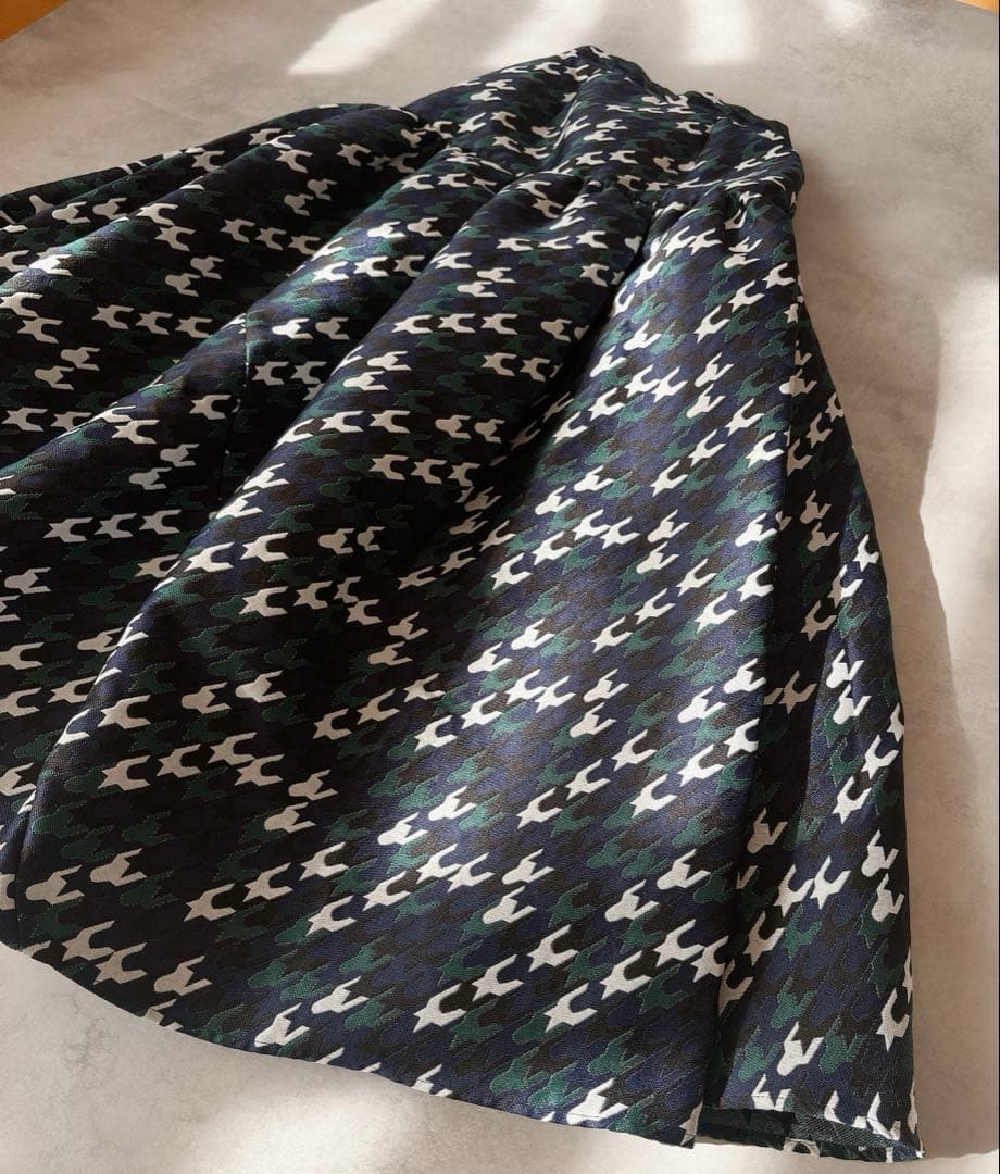 新品UN3D. CHIDORI JACQUARD SK チドリジャカードスカート