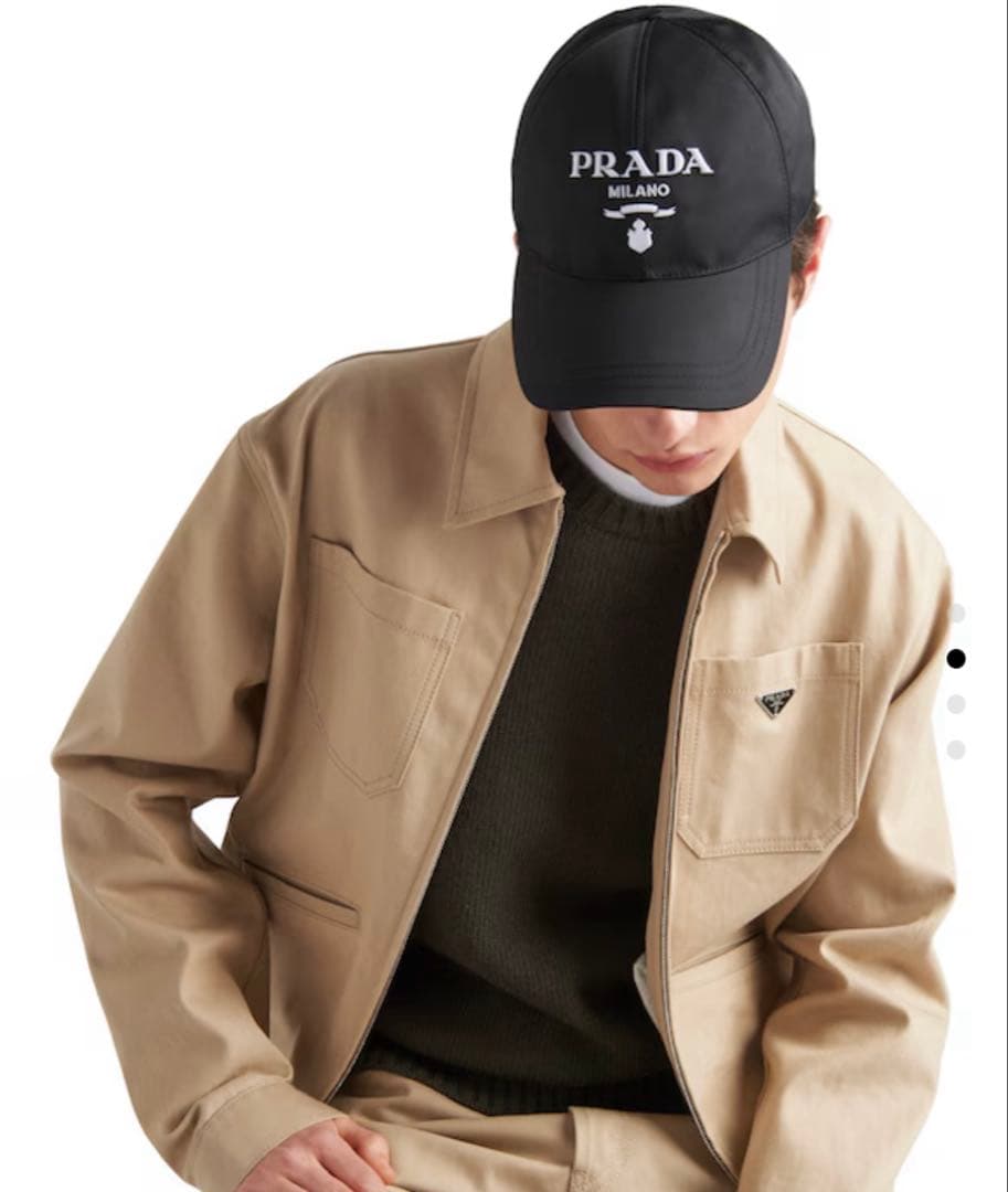 ヘレンメリル PRADA 黒 ナイロンキャップ 認証カード付き