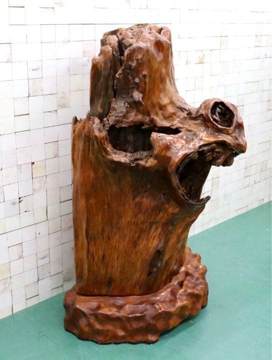 GMFS276○世界遺産屋久杉 無垢 一枚板 衝立 パーティション オブジェ 置