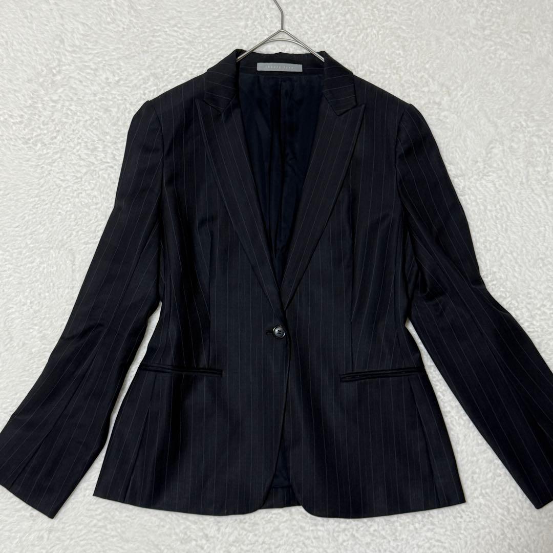 【大きいサイズ 】theory luxe セットアップ パンツスーツ ストライプ