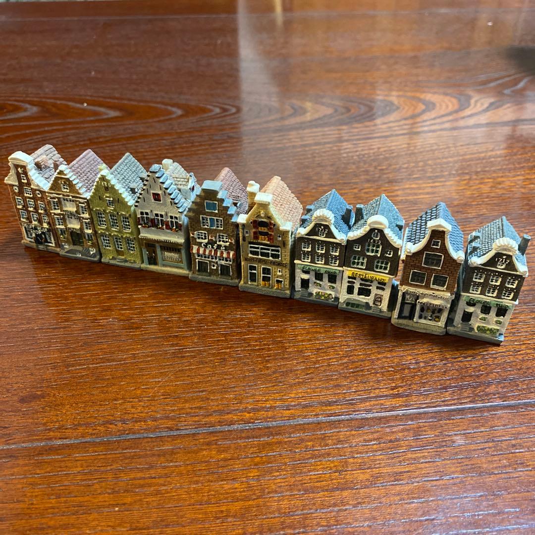 オランダ　ミニチュアハウス 10点セット