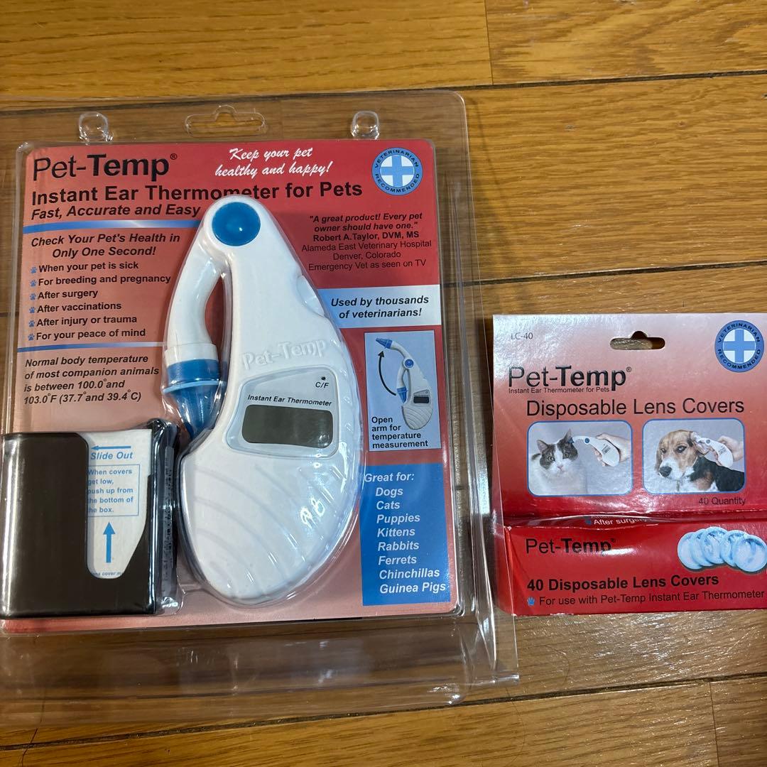 Pet-Temp PT-300 耳温度計 + レンズカバー 40個