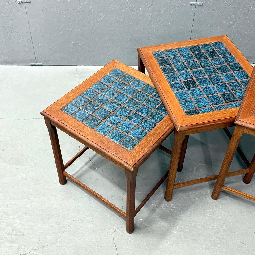 北欧デンマーク ヴィンテージ タイルトップ テストテーブル (502)