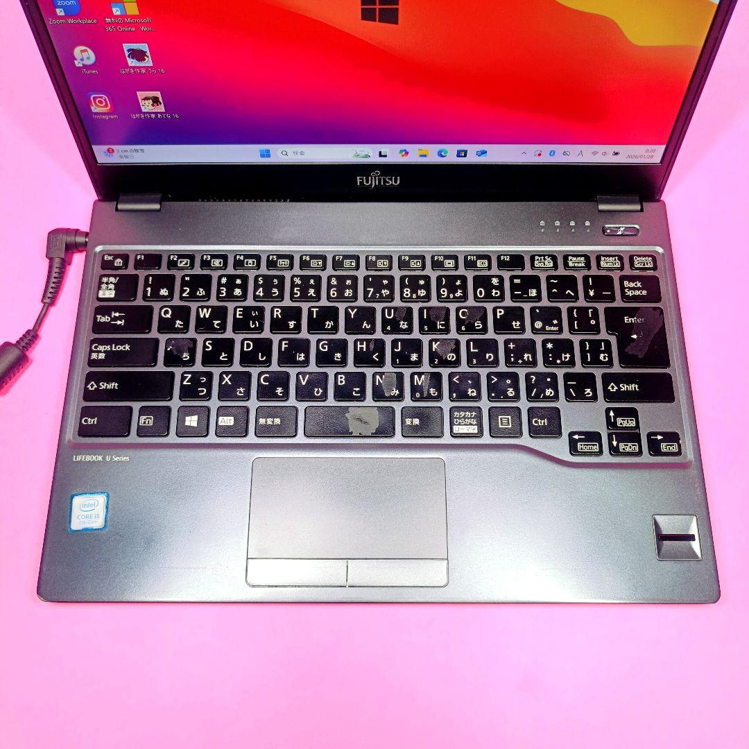 超軽量薄い❣️オフィス✨SSD128✨i5✨カメラ付黒ノートパソコン✨初期設定済