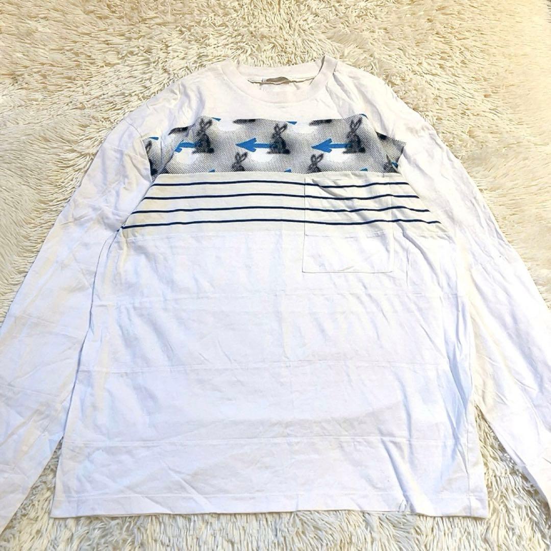 【三角ロゴ】PRADA　ロンT　ホワイト　大きいサイズXL　ラビット　長袖