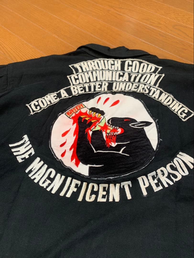 60s 70s 黒人系 スーベニアシャツ ジャケット ベトジャン スカシャツ