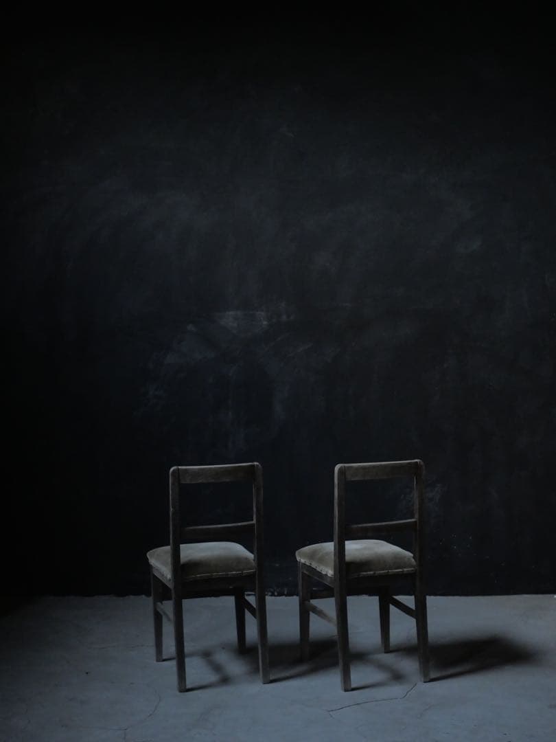 ダイニングチェア　椅子　張り替え済　古家具　古道具　アンティーク　昭和レトロ